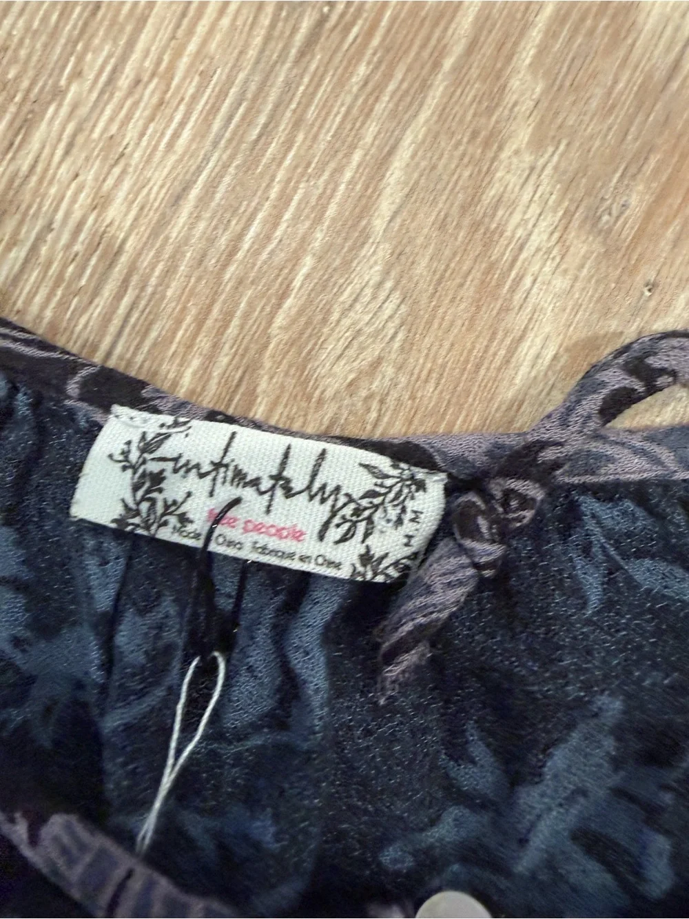 Free People Black Tank Dress with Orange and Lavender Floral Print